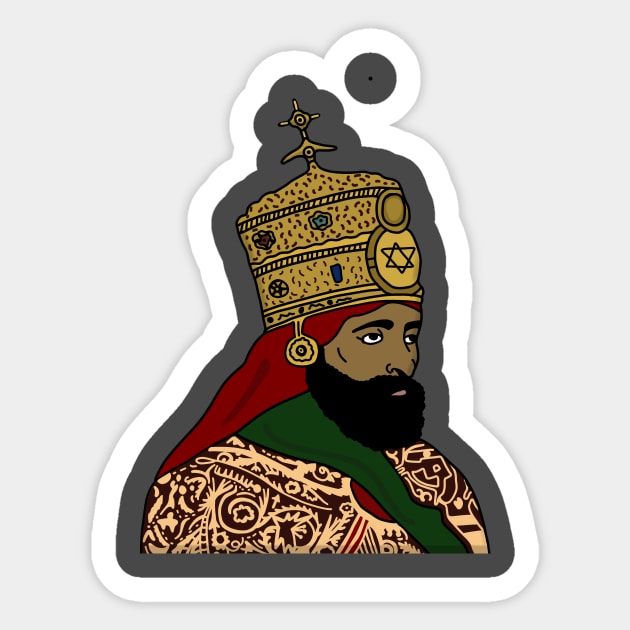 Ethiopia King Rastafari Sticker by alzo